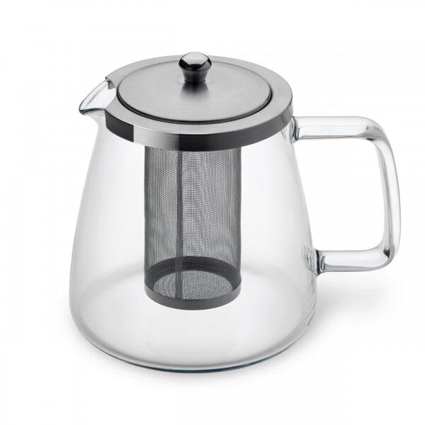 Oldenhof Charme Theepot Met Zeef 1,1 Liter Glas Rvs 3 Oldenhof Charme Theepot Met Zeef 1,1 Liter Glas Rvs