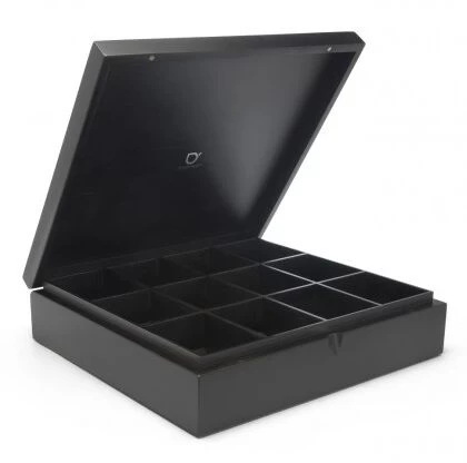 Bredemeijer Theedoos 12 Vakken Bamboe Zwart 4 Bredemeijer Theedoos 12 Vakken Bamboe Zwart - Afbeelding 2