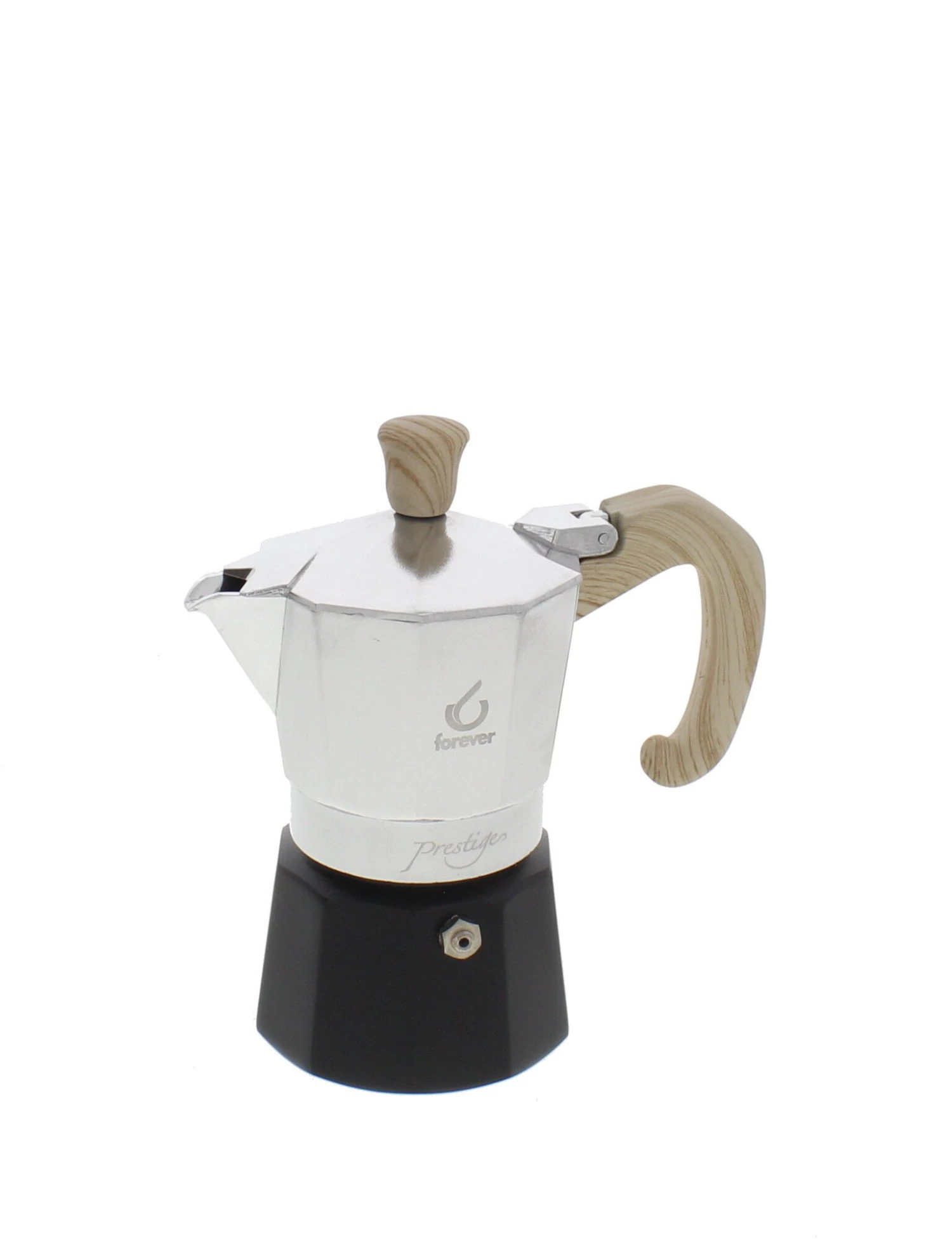Forever Prestige Woody Mokapot 2-kops Aluminium Mat 3 Forever Prestige Woody Mokapot 2-kops Aluminium Mat