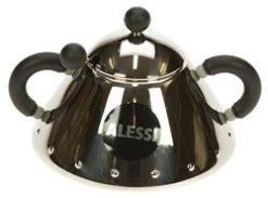 Alessi Michael Graves Suikerpot Met Lepel 200 Ml Rvs Zwart