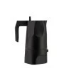 Alessi Ossidiana Mokapot 3-kops Aluminium Zwart -Thee En Koffie alessi 3 cup ossidiana coffeeespresso percolator