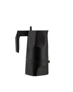 Alessi Ossidiana Mokapot 3-kops Aluminium Zwart