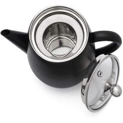 Bredemeijer Duet Eva Theepot 1,1 Liter Mat Zwart -Thee En Koffie bredemeijer bredemeijer duet eva theepot 11 liter 3 1